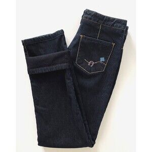 Women's Flecce Jeans High‎ Rise Embroidered Size 30 Made in Korea